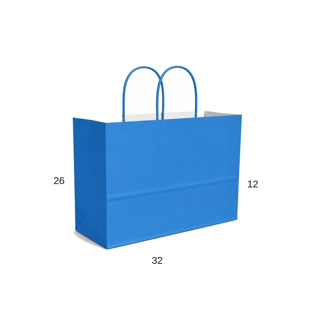 أكياس هدايا ورقية لون أزرق - مقاس 32×12×26 سم - للأعراس والمناسبات بالجملة - 200 حبة بالكرتون