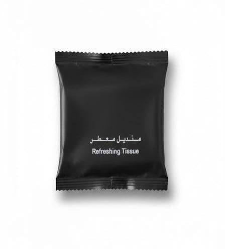 منديل معطر للمطاعم والفنادق Wet Wipes / Black 7x10